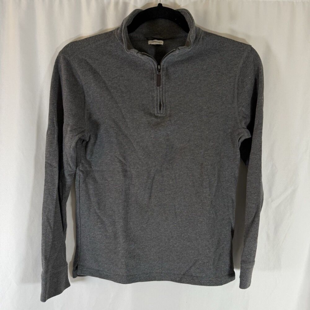Crewcuts Sweater Boys 12 Grey 1/4 Zip Long Sleeve 100% Cotton
